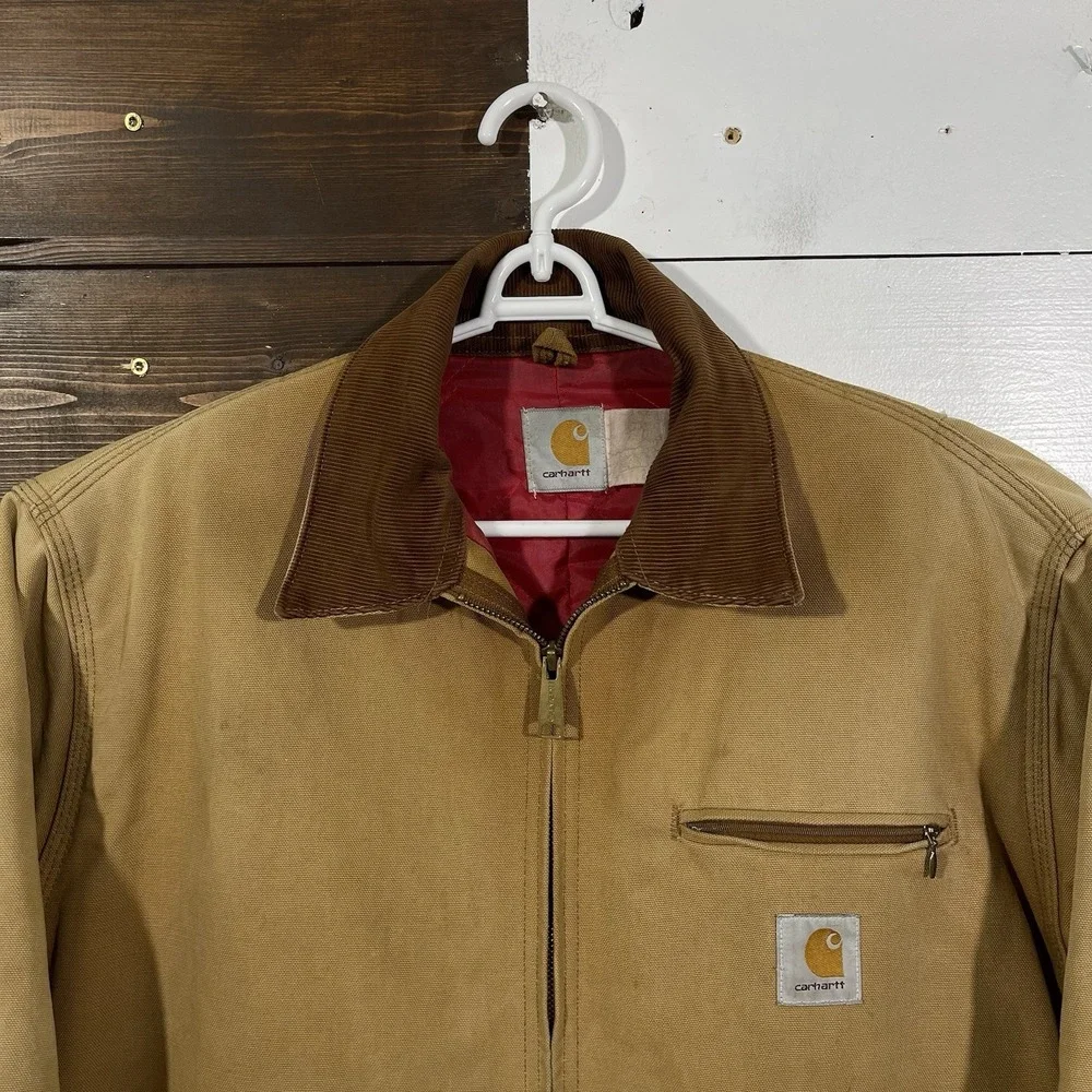 Vtg Carhartt 6BLJ Detroit Workwear Jacket Brown Size 44 Duck Canvas USA